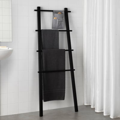 VILTO Portant serviettes, noir