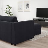 VIMLE Canapé 3 places avec méridienne, Saxemara bleu noir