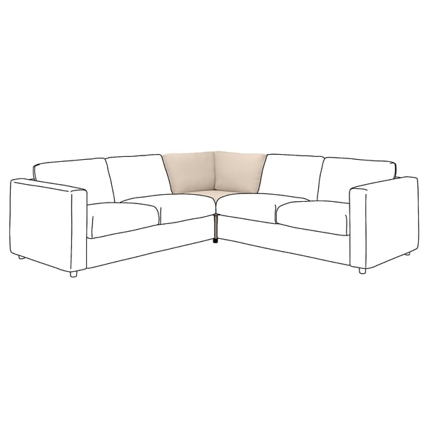 VIMLE Housse module d'angle, Hallarp beige