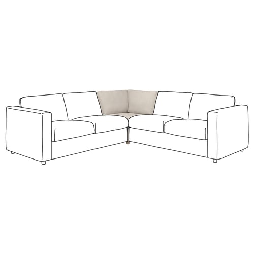 VIMLE Module d'angle, Gunnared beige