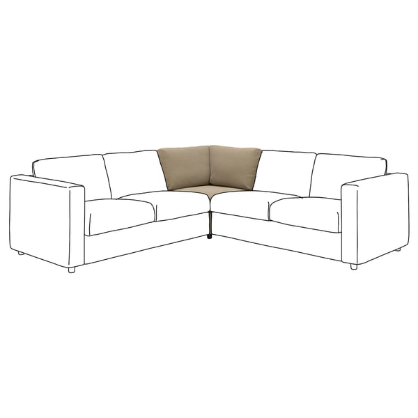VIMLE Module d'angle, Johanneshov brun-beige