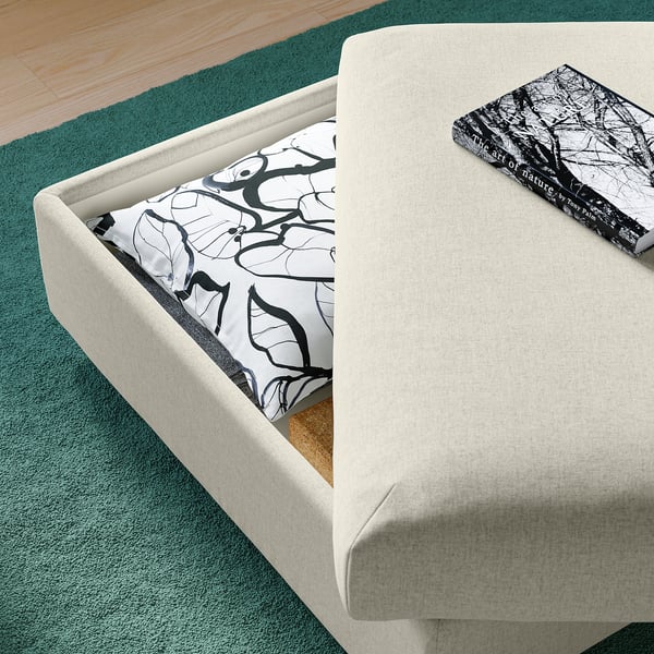 VIMLE Repose-pieds av rangement, Gunnared beige
