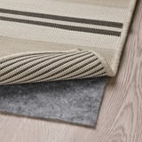 VIRKLUND Tapis tissé à plat, int/extérieur, blanc/beige/gris foncé, 80x150 cm
