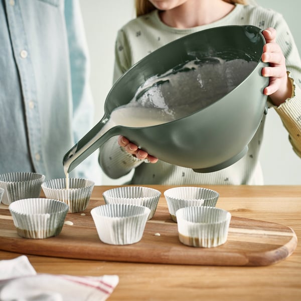 VISPNING Bol mélangeur, gris vert, 3.0 l