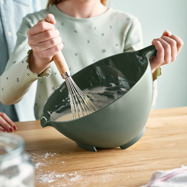 VISPNING Bol mélangeur, gris vert, 3.0 l
