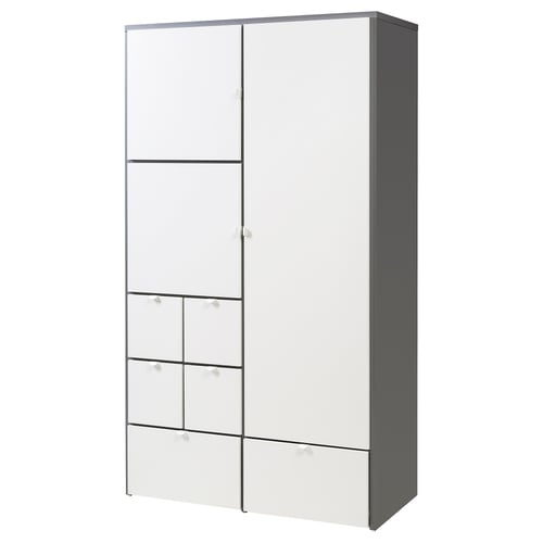 VISTHUS armoirependerie, gris/blanc, 122x59x216 cm IKEA