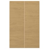 VOXTORP Porte élément bas d'angle, 2pcs, droite/motif chêne, 25x80 cm