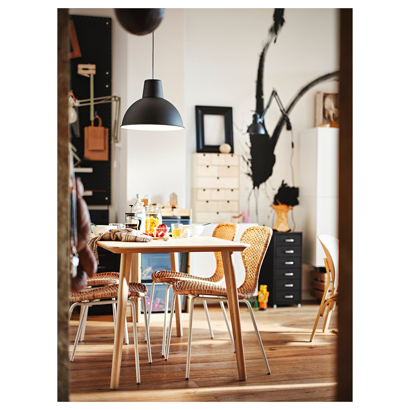 ÄLVSTA chair, handmade rattan/Sefast white - IKEA