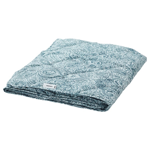 ÄNGSSTAMFLY Duvet, light warm, blue/white, Twin