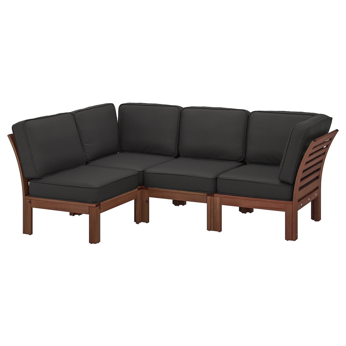 wooden outdoor corner sofa