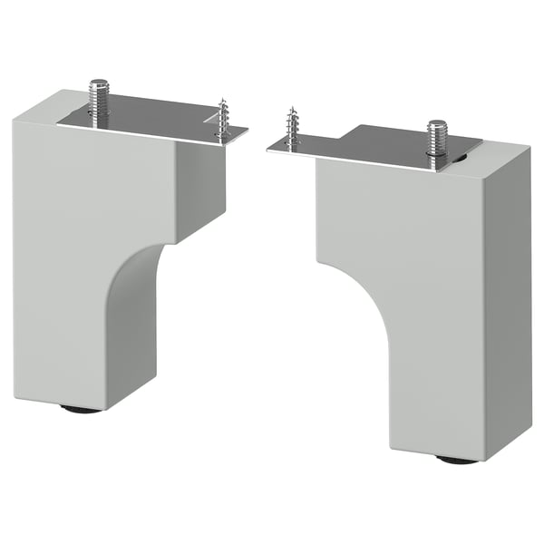 ALMAÅN Leg, light grey, 11.4 cm