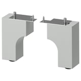 ALMAÅN Leg, light grey, 11.4 cm