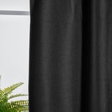 ANNAKAJSA Room darkening curtains, 1 pair, anthracite/with heading tape, 145x250 cm
