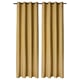 ANNAKAJSA Room darkening curtains, 1 pair, yellow-brown/with eyelets, 145x250 cm