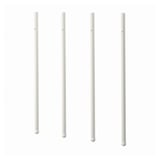 Four white cylindrical ANTILOP legs. Clean, minimalist design; uniform in size and shape.