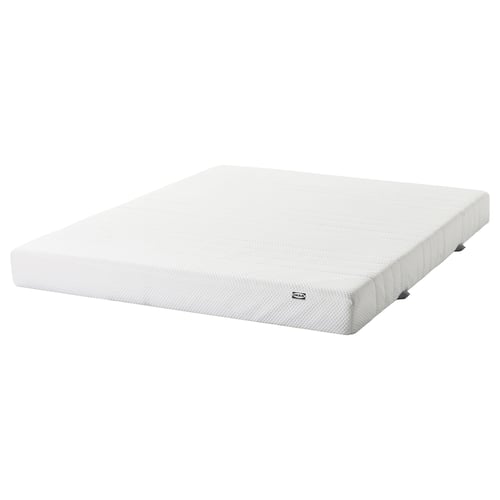 ÅSBYGDA mattress: white, foam, rectangular, flat, minimalist.
