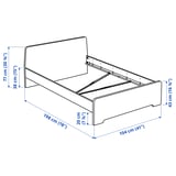 ASKVOLL Bed frame, white/Luröy, Twin