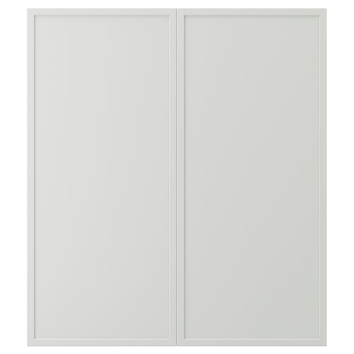 ASPUDDEN 2-p door f corner base cabinet set, light grey, 33x76 cm