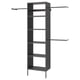 AURDAL Wardrobe combination, dark grey, 174-240x40x221 cm