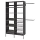 Option: AURDAL Wardrobe combination, dark grey, 179.5-212.5x40x221 cm