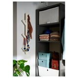AURDAL Wardrobe combination, dark grey, 182-215x40x221 cm