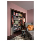 AURDAL Wardrobe combination, dark grey, 179.5-212.5x40x221 cm
