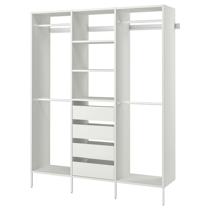AURDAL wardrobe combination, white, 190x40x221 cm IKEA