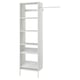 AURDAL Wardrobe combination, white, 119.5-152.5x40x221 cm