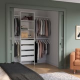 AURDAL Wardrobe combination, white, 174-240x40x221 cm
