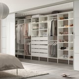 AURDAL Wardrobe combination, white, 500x40x221 cm