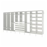 AURDAL Wardrobe combination, white, 500x40x221 cm