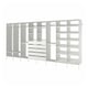 AURDAL Wardrobe combination, white, 500x40x221 cm