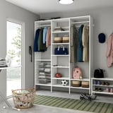 AURDAL Wardrobe combination, white, 190x40x221 cm