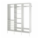 AURDAL Wardrobe combination, white, 190x40x221 cm