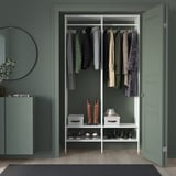 AURDAL Wardrobe combination, white, 125x40x221 cm