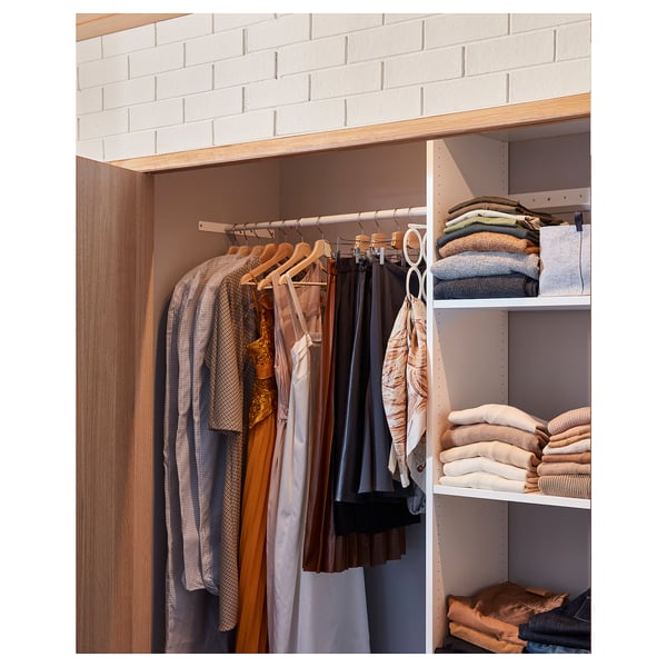 AURDAL Wardrobe combination, white, 174-240x40x221 cm