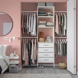 AURDAL Wardrobe combination, white, 174-240x40x221 cm
