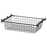 AURDAL Wire basket with pull-out rail, dark grey, 56x40 cm