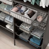 AURDAL Wire basket with pull-out rail, dark grey, 56x40 cm