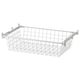 AURDAL Wire basket with pull-out rail, white, 56x40 cm