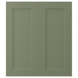 AXSTAD 2-p door f corner base cabinet set, grey-green, 33x76 cm