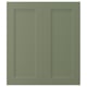 AXSTAD 2-p door f corner base cabinet set, grey-green, 33x76 cm