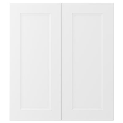 AXSTAD 2-p door f corner base cabinet set, matt white, 33x76 cm