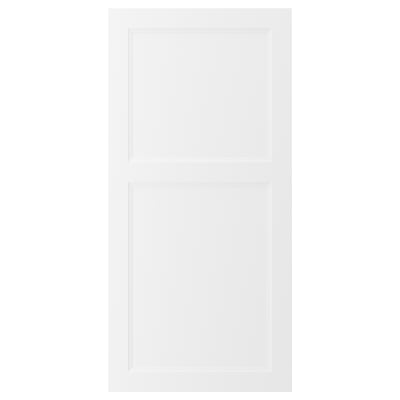 AXSTAD door, white, rectangular, matte, modern/traditional design, inset panel, fiberboard, recycled plastic foil.