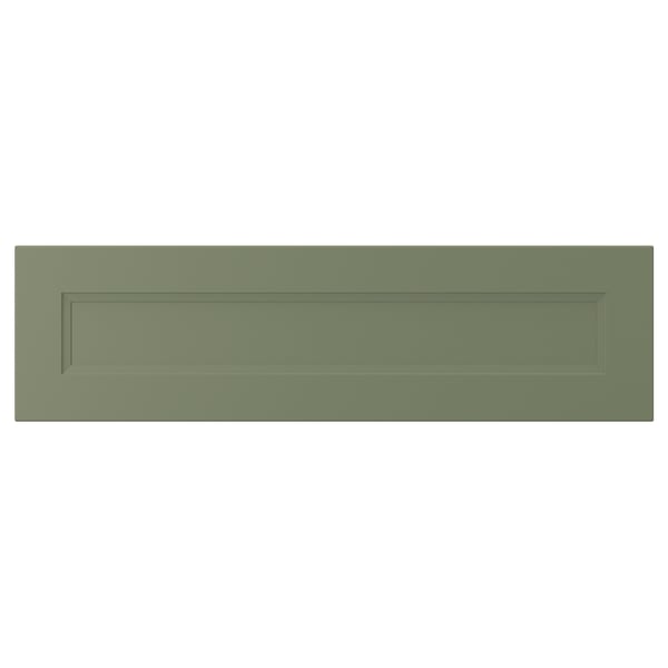 AXSTAD Drawer front, grey-green, 91x25 cm