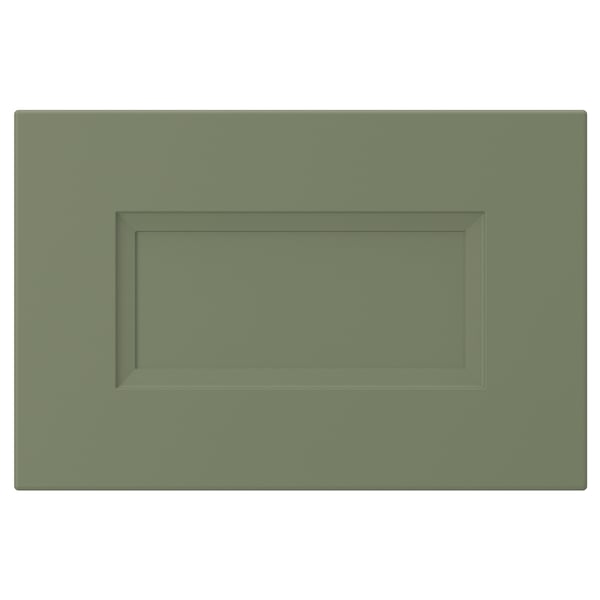AXSTAD Drawer front, grey-green, 38x25 cm