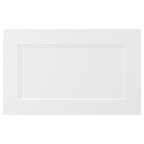AXSTAD white drawer, matt finish, inset panel, soft lines, durable plastic foil.
