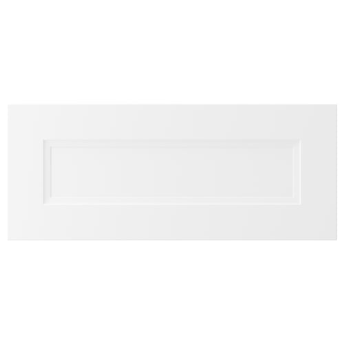 AXSTAD drawer in white, smooth matt finish, soft lines, inset panel design.