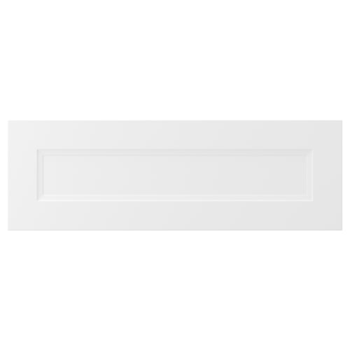 AXSTAD: white, matt kitchen drawer front - soft lines, inset panel, modern & traditional design.