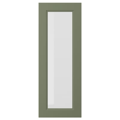 AXSTAD Glass door, grey-green, 38x102 cm